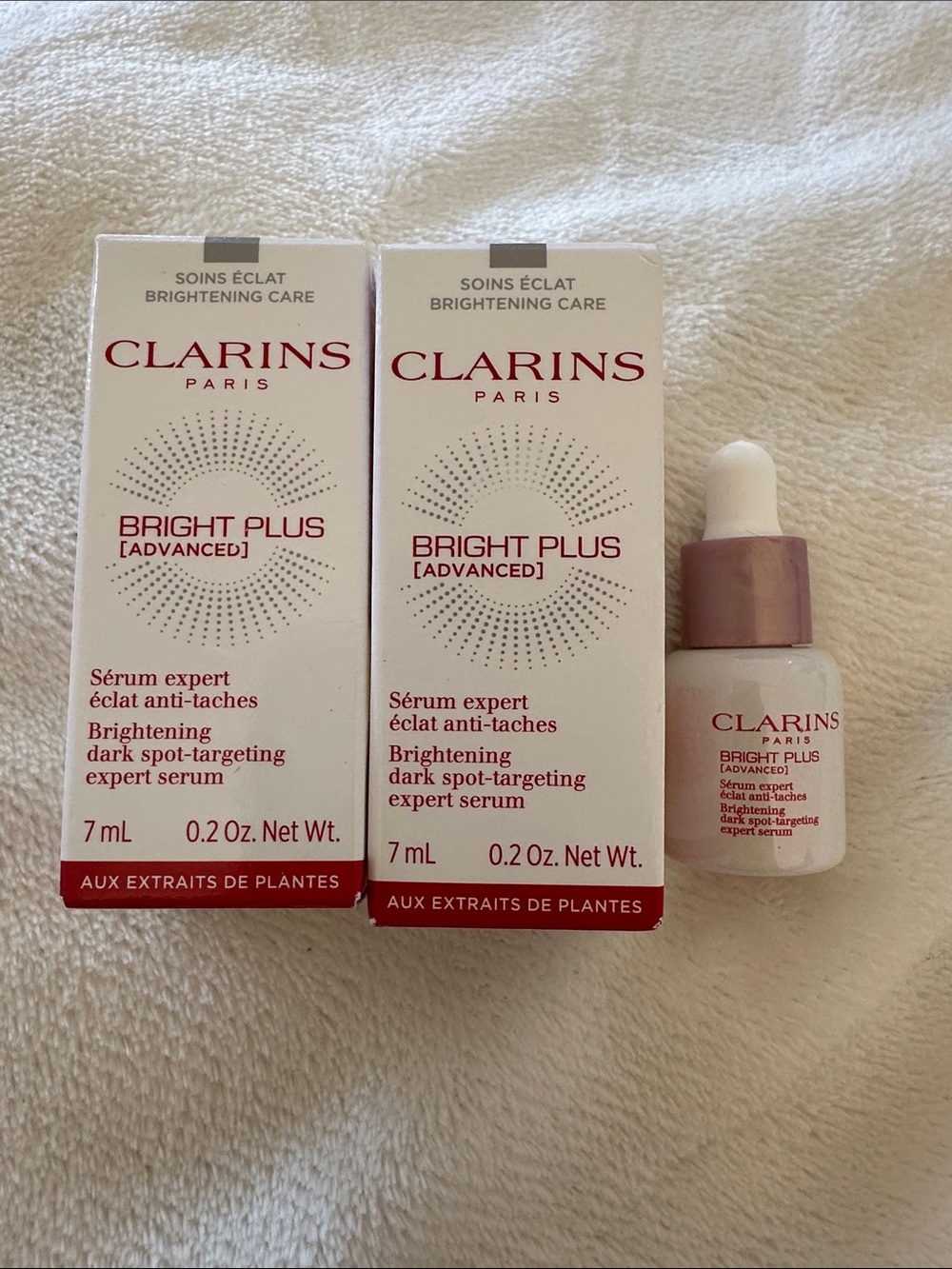 NEW Clarins Bright Plus Advanced Brightening Dark Spot Targeting Expert Serum